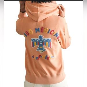 Faherty Women's Orange Good Medicine Hoodie; large.
